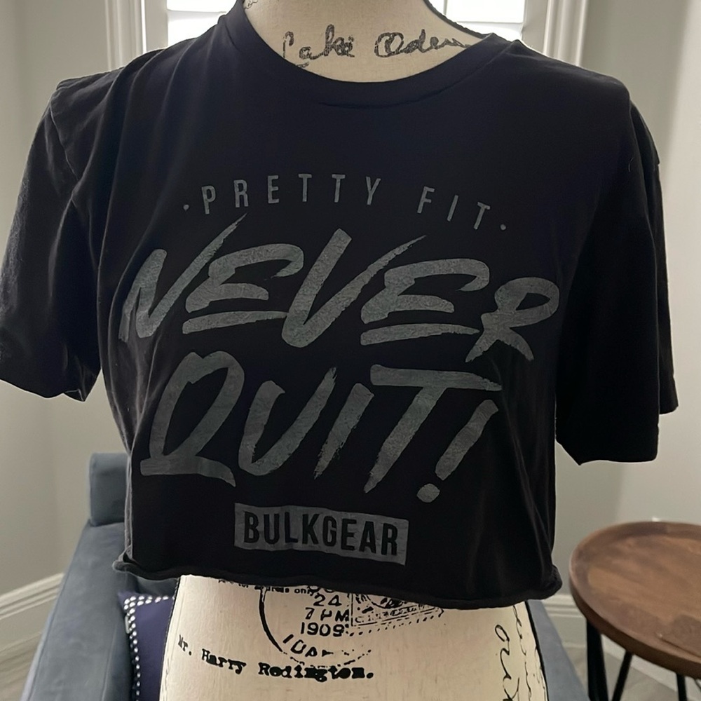Bulkgear Pretty Fit Never Quit Cropped tee, Black - Medium